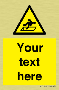 Custom Warning Hatch Sign